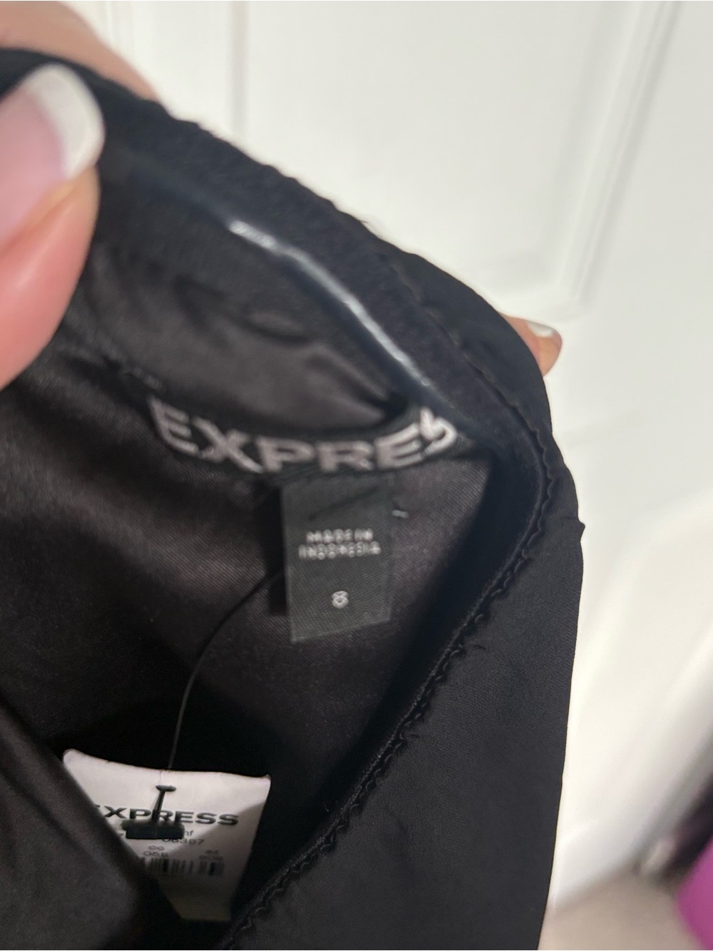 Express Black Strapless Ruffle Romper - Picture 5 of 7